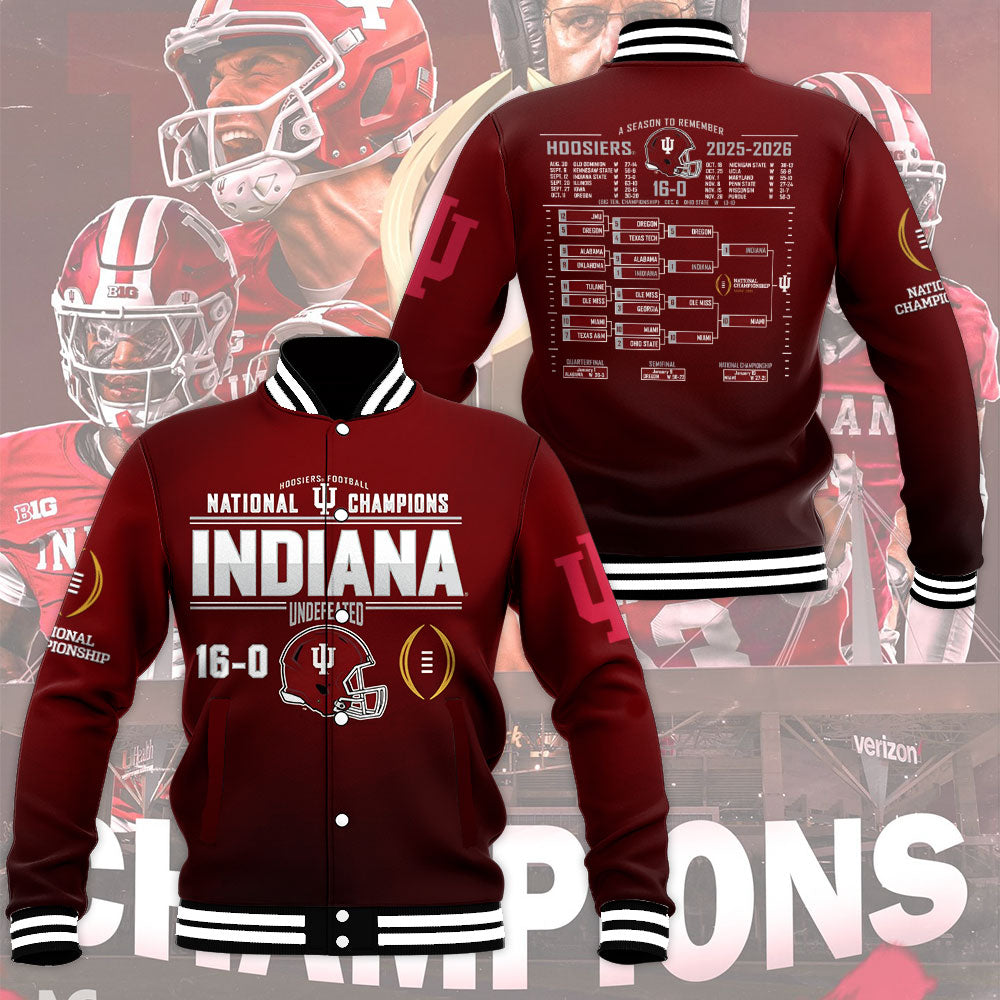 Indiana Hoosiers Football 2025 National Champions Varsity Jacket – MAITM14622