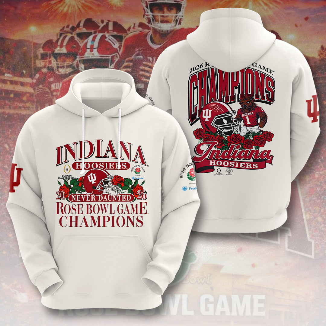 Indiana Hoosiers Football 2026 Rose Bowl Champions 3D Apparel – HOATT15458