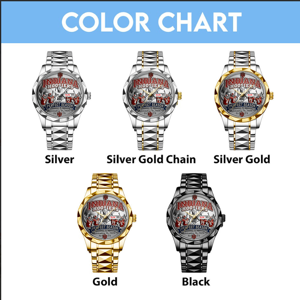 Indiana Hoosiers Football 2025 National Champions Alloy Luxury Quartz Watch – TANTN20460