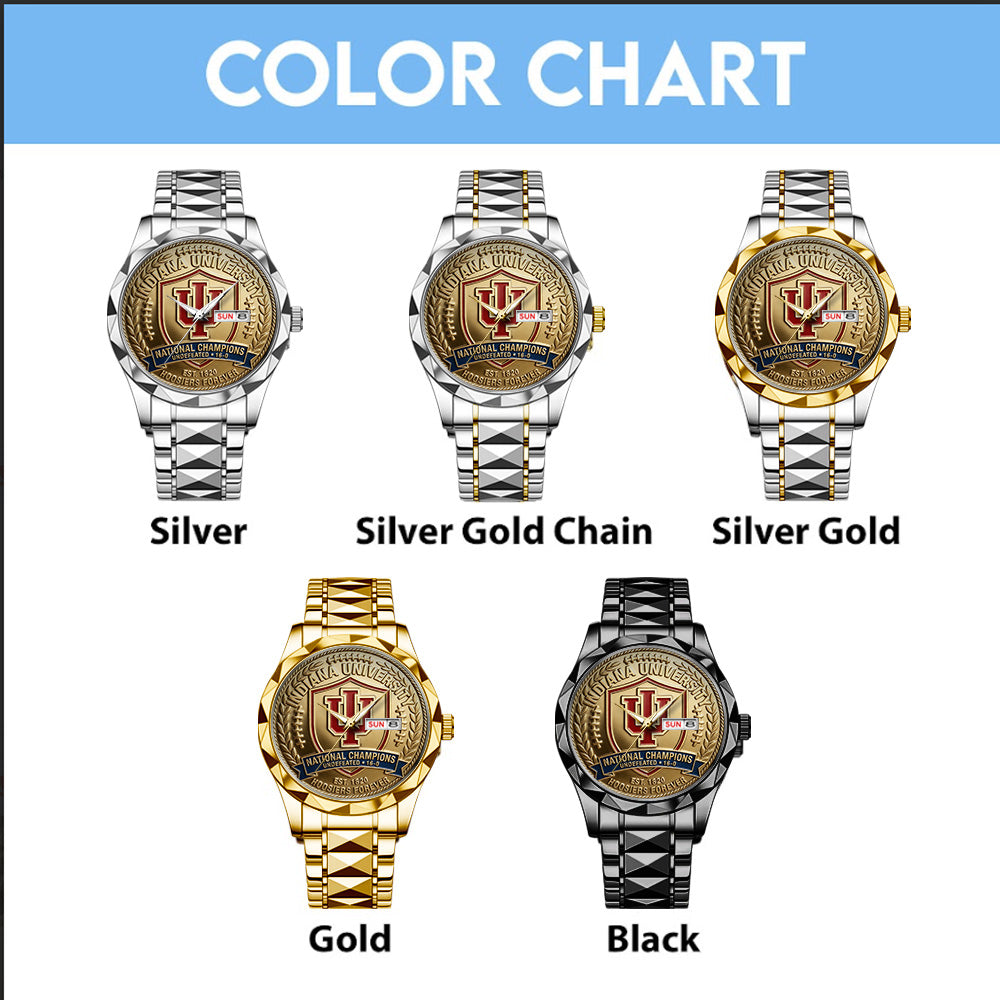 Indiana Hoosiers Football 2025 National Champions Alloy Luxury Quartz Watch – TANTN20462