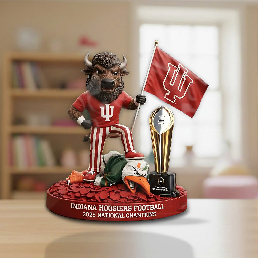 Indiana Hoosiers Football 2025 National Champions Custom Shape Acrylic Plaque – TANTN20538