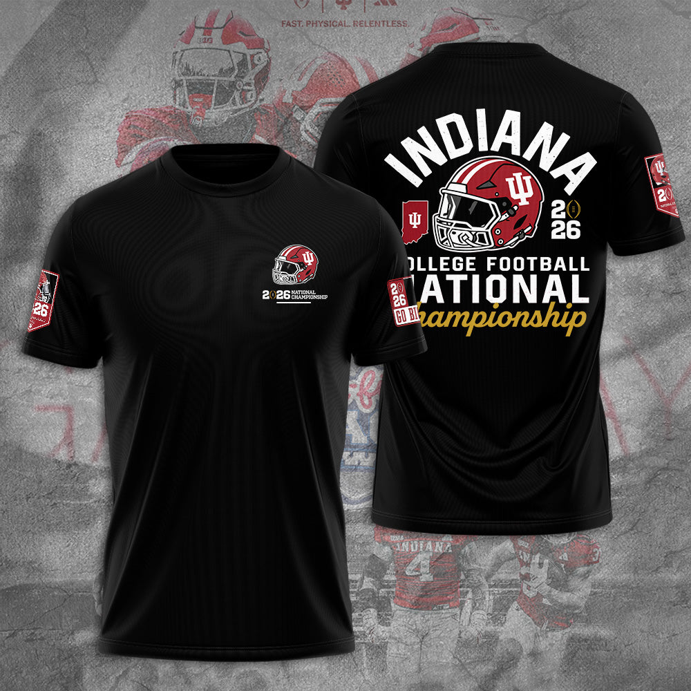 Indiana Hoosiers Football 2026 National Championship 3D Apparel – TANTN20133