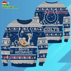 Indianapolis Colts Merrykissmyass Funny Santa Claus Christmas Ugly Sweater