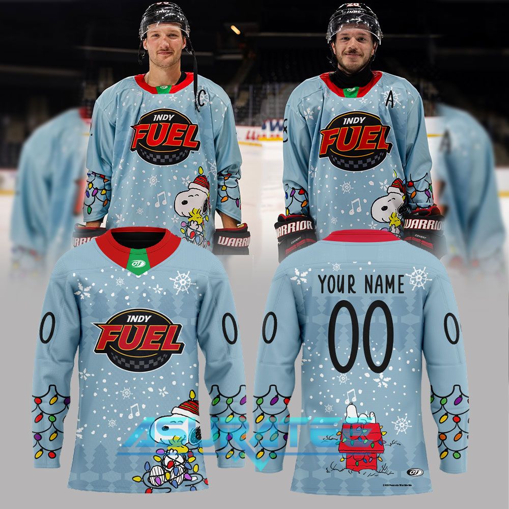 Indy Fuel x Peanuts Night 2025 Custom Name Hockey Jersey