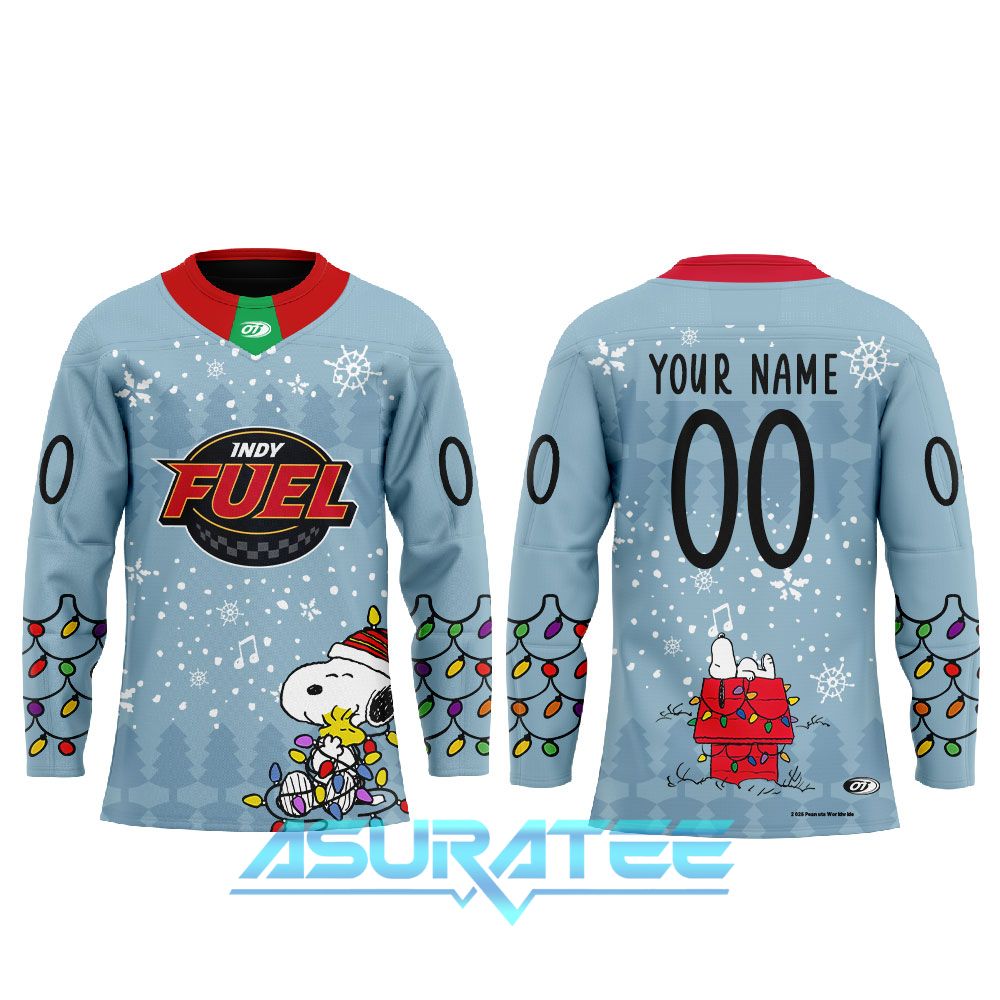 Indy Fuel x Peanuts Night 2025 Custom Name Hockey Jersey