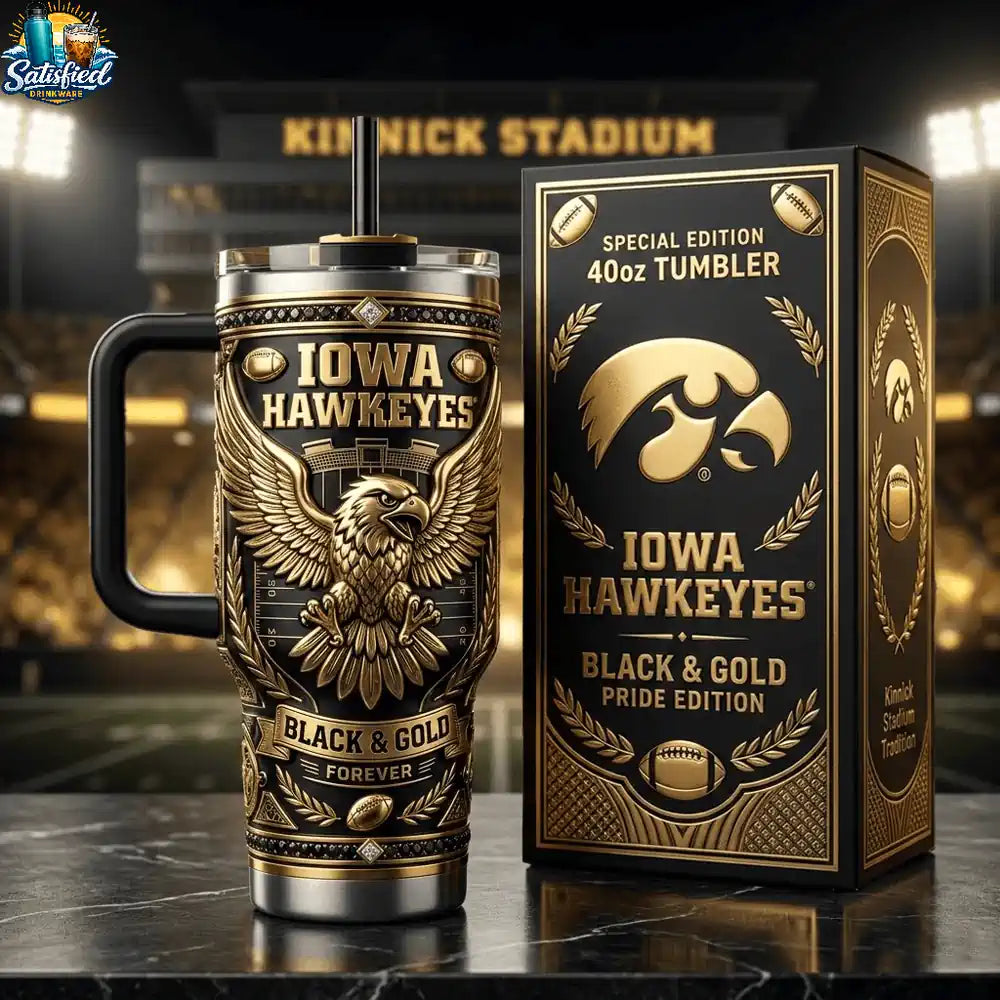 Iowa HawkeyesBlack & Gold Pride Edition Tumbler