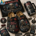 Iron Maiden Up the Irons 3D Graphic Suede Clogs