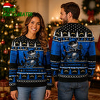 Jack Skellington and Zero Los Angeles Chargers Ugly Christmas Sweater