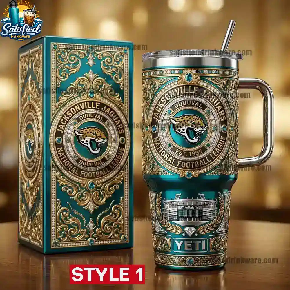 Jacksonville Jaguars 40oz With Lid and Straw Edition Tumber