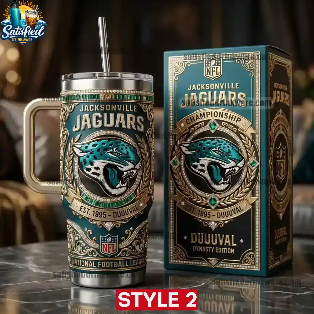 Jacksonville Jaguars 40oz With Lid and Straw Edition Tumber