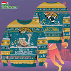 Jacksonville Jaguars Merrykissmyass Funny Santa Claus Christmas Ugly Sweater