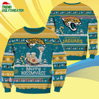 Jacksonville Jaguars Merrykissmyass Funny Santa Claus Christmas Ugly Sweater