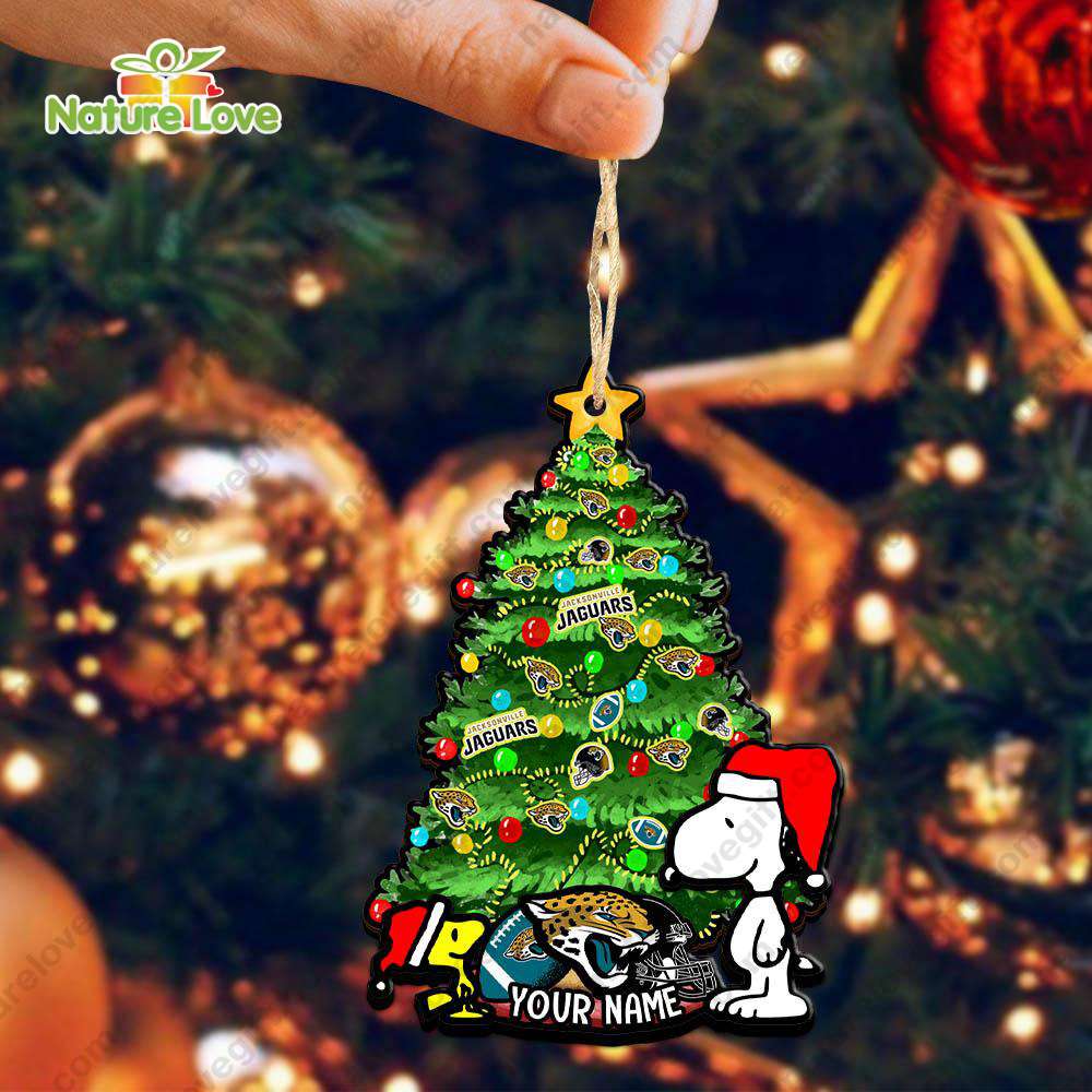 Jacksonville Jaguars Snoopy Peanuts Custom Christmas Ornament Xmas Tree Decorations