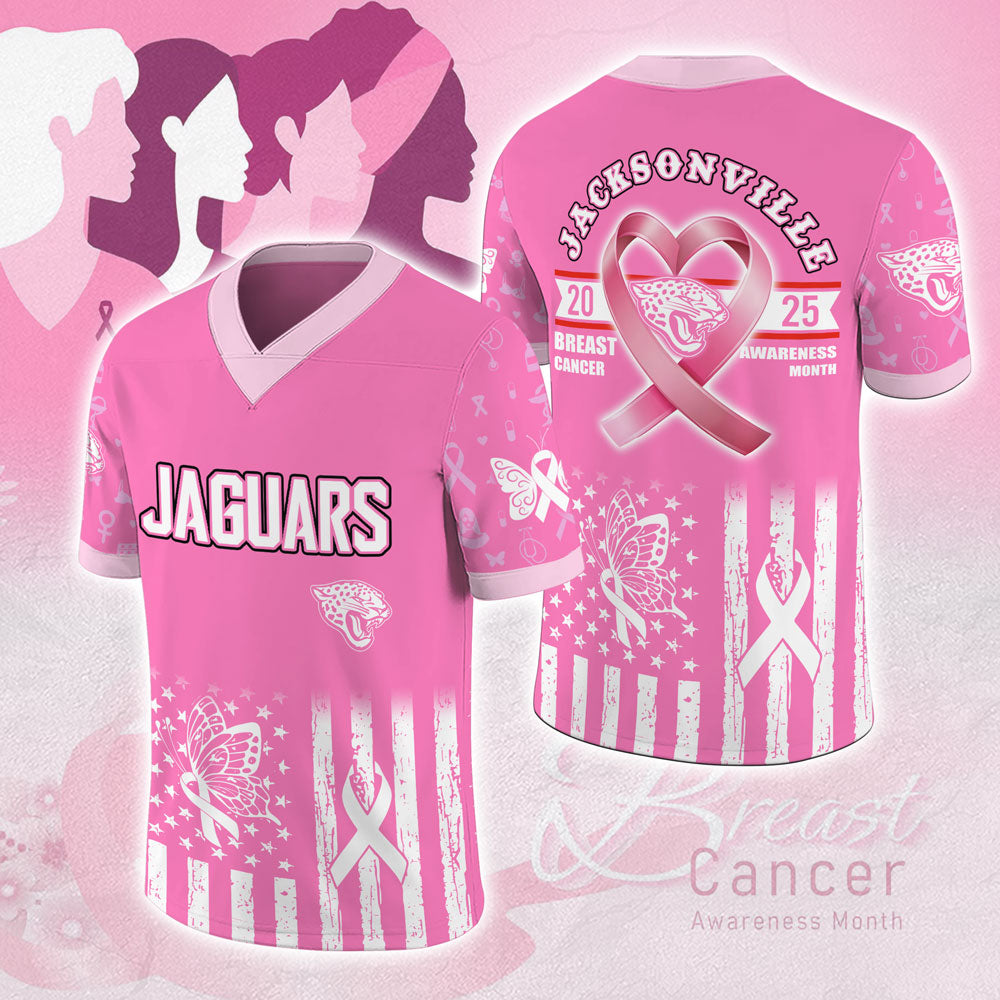 Jacksonville Jaguars x Breast Cancer Awareness 2025 3D Football Jersey – MAITM12881