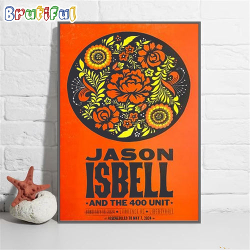 Jason Isbell And The 400 Unit Lawrence Liberty Hall May Poster Canvas Art