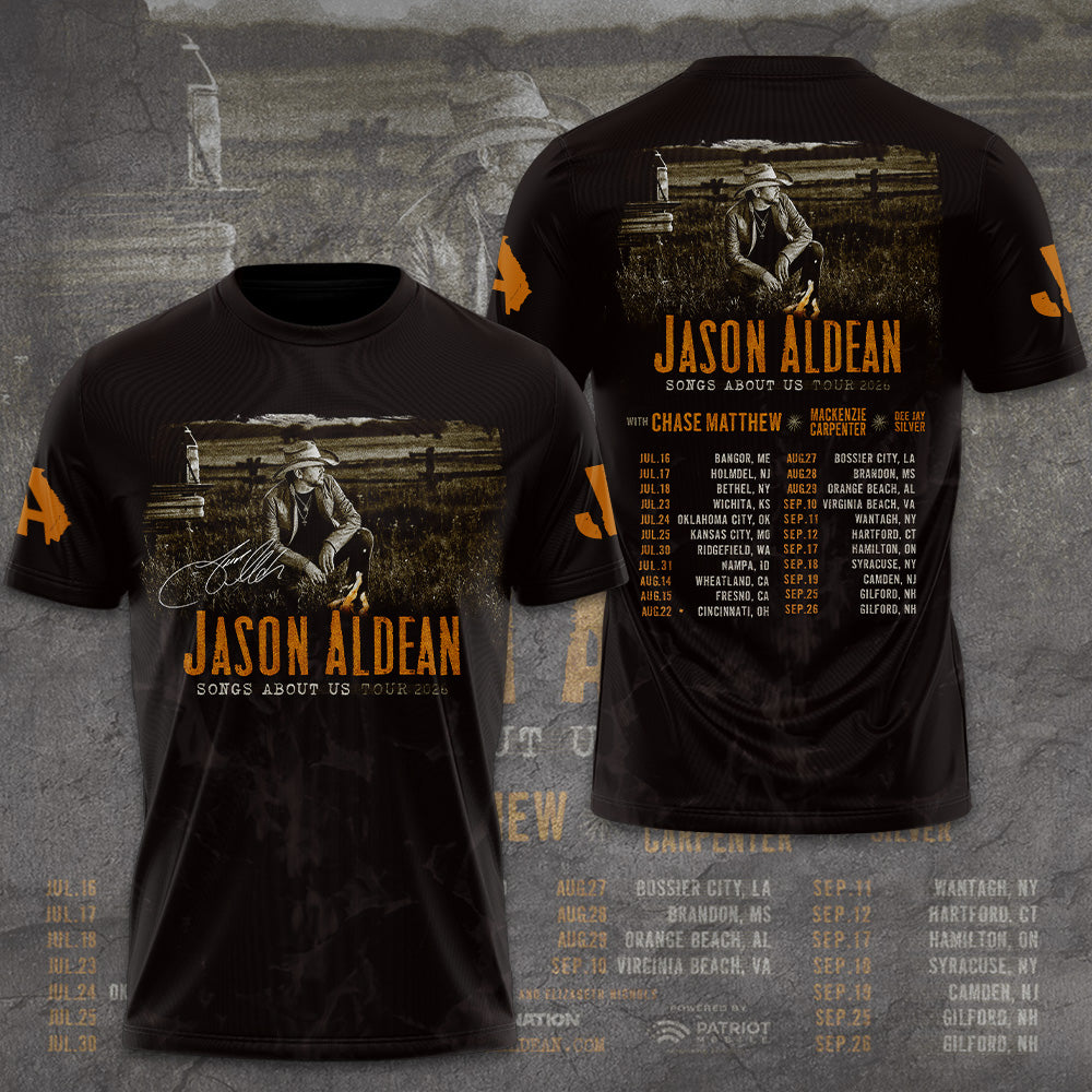 Jason Aldean: Songs About Us Tour 2026 3D Apparel – GNE6358