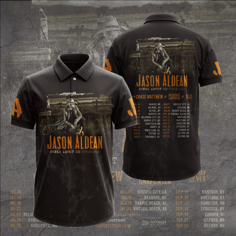 Jason Aldean: Songs About Us Tour 2026 3D Apparel – GNE6358
