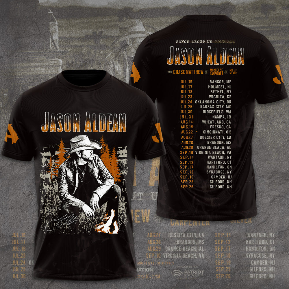 Jason Aldean: Songs About Us Tour 2026 3D Apparel – GNE6359