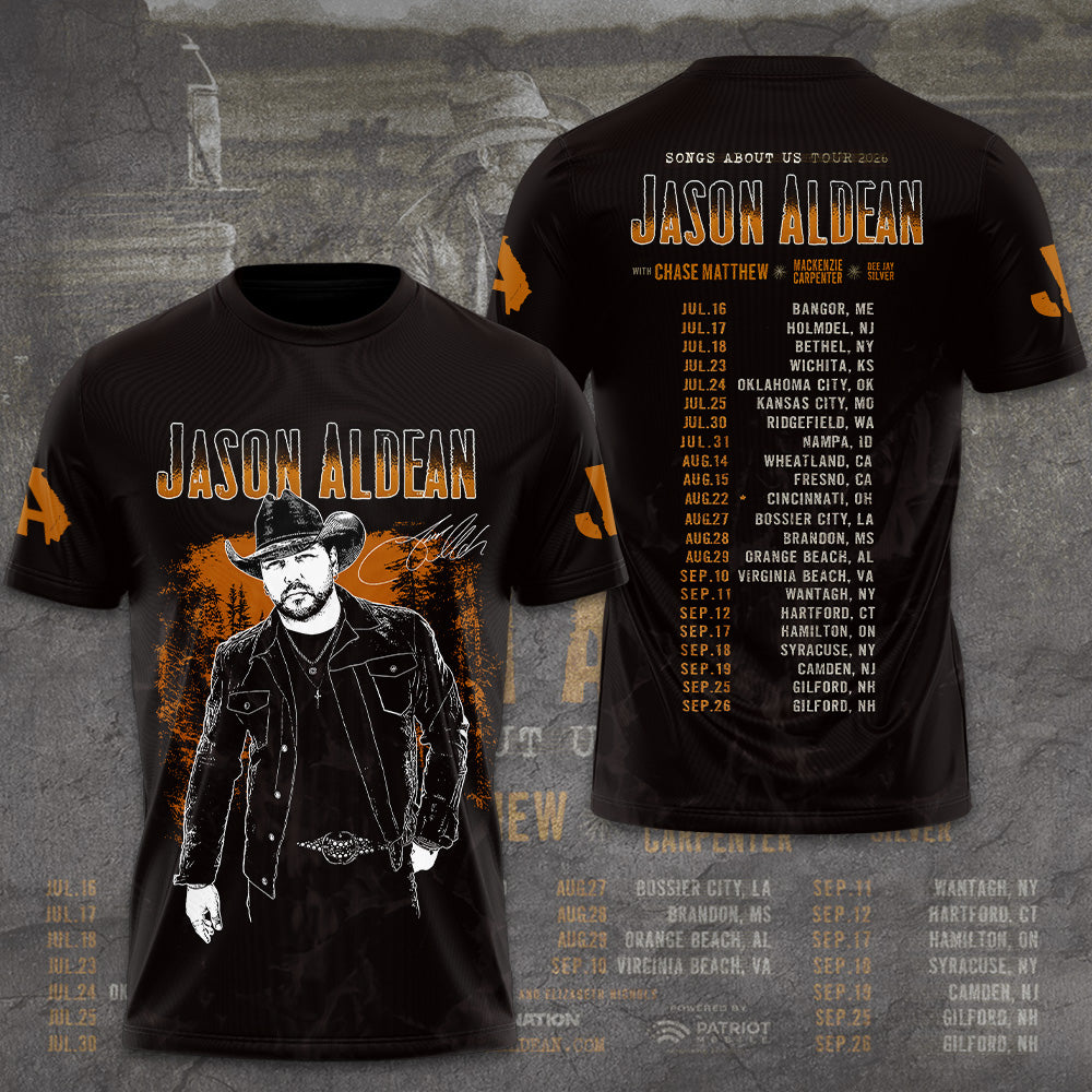 Jason Aldean: Songs About Us Tour 2026 3D Apparel – GNE6361
