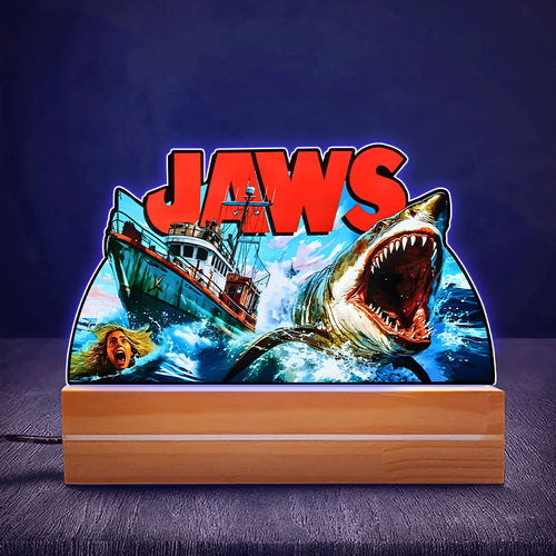 Jaws Led Light with Wooden Base (7 Colors) – MAITM 11578