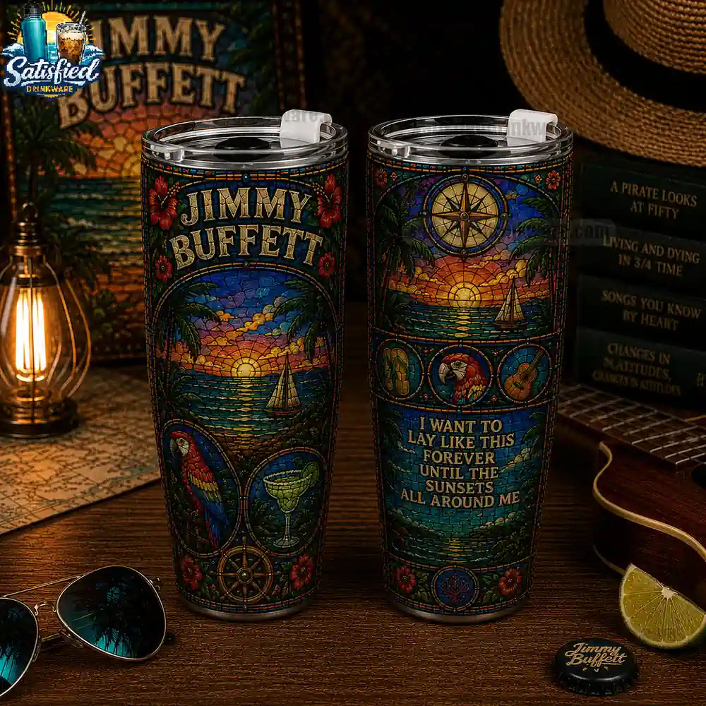 Jimmy Buffett Collector Edition With Handle Tumbler