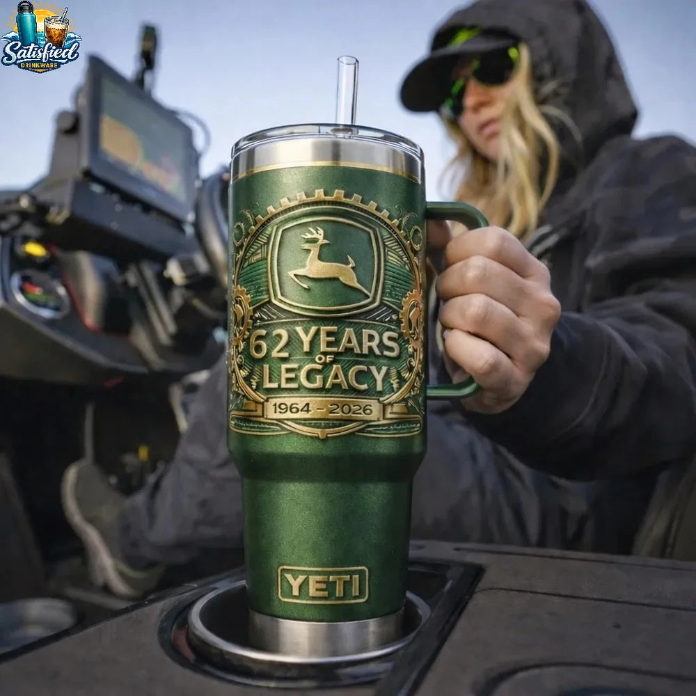 John Deere 1954-2026 62th Anniversary 3D Relief Tumbler