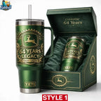 John Deere 1954-2026 62th Anniversary 3D Relief Tumbler