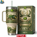 John Deere 1954-2026 62th Anniversary 3D Relief Tumbler
