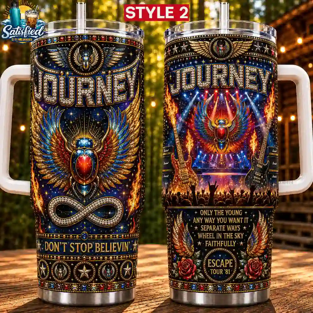 Journey Classic Rock 40oz Adventure With Handle Tumbler