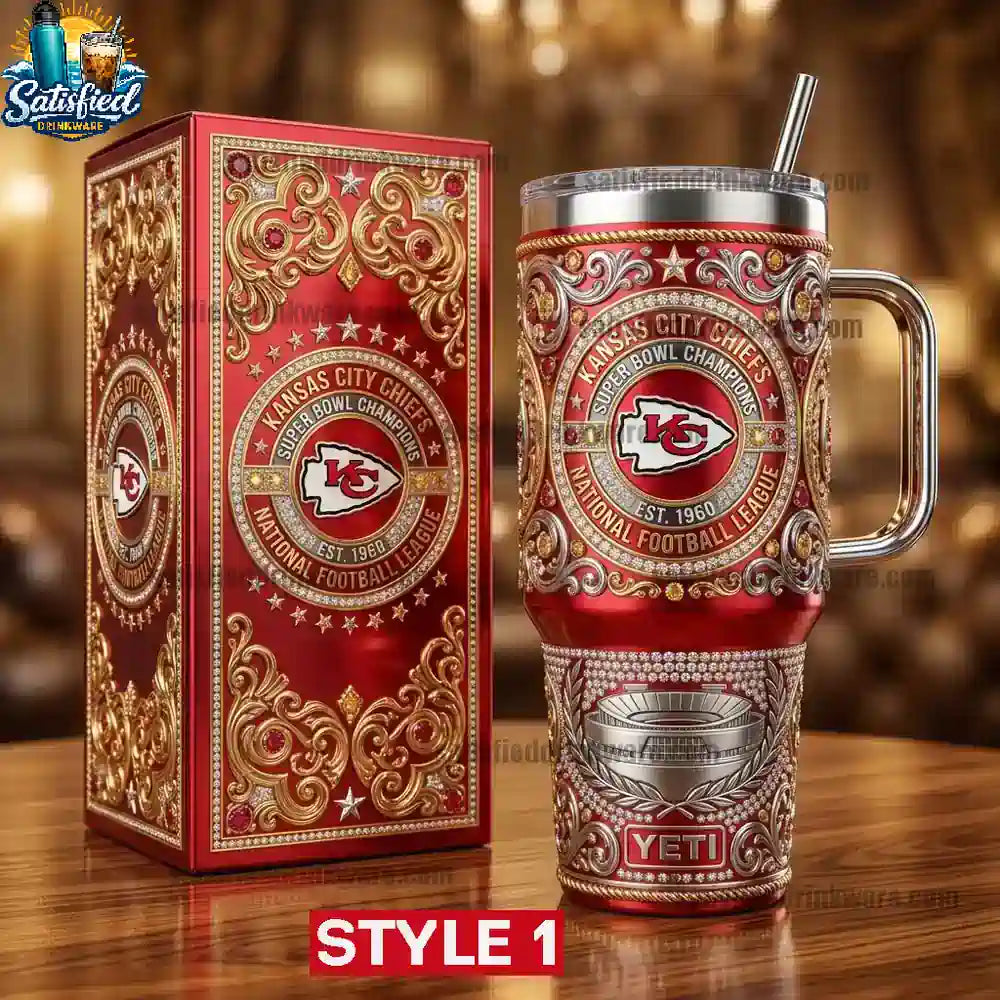 Kansas City Chiefs 40oz With Lid and Straw Edition Tumbler