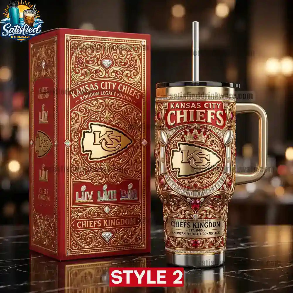 Kansas City Chiefs 40oz With Lid and Straw Edition Tumbler
