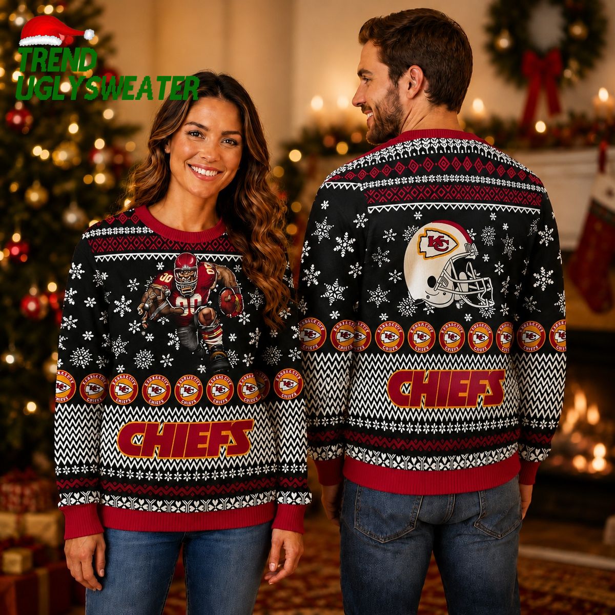 Kansas City Chiefs Game Day Holiday Ugly Christmas Sweater