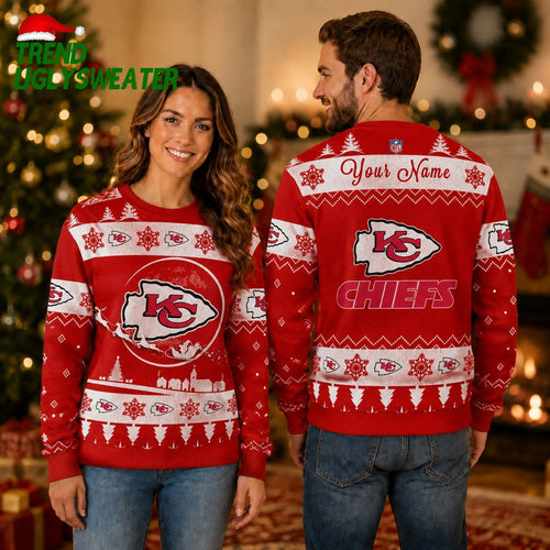 Kansas City Chiefs Holiday Pattern Ugly Christmas Sweater