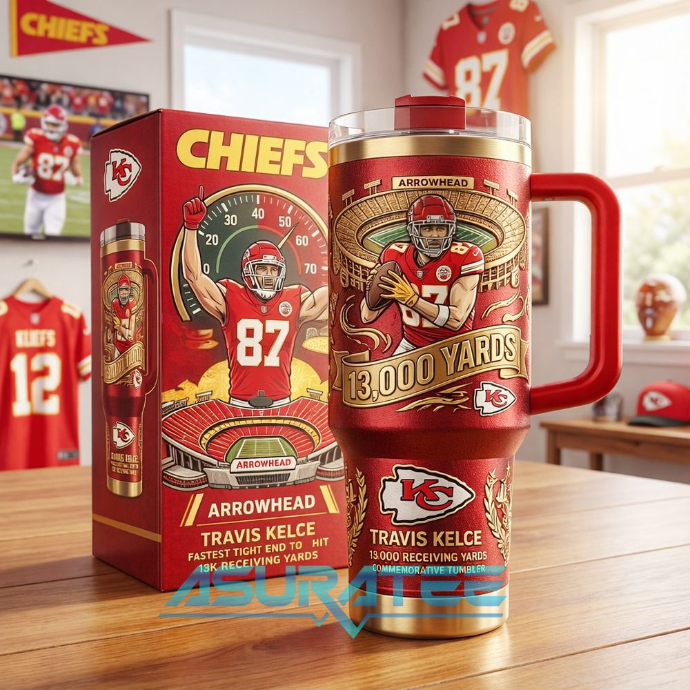 Kansas City Chiefs Travis Kelce 13K Yards YETI Tumbler