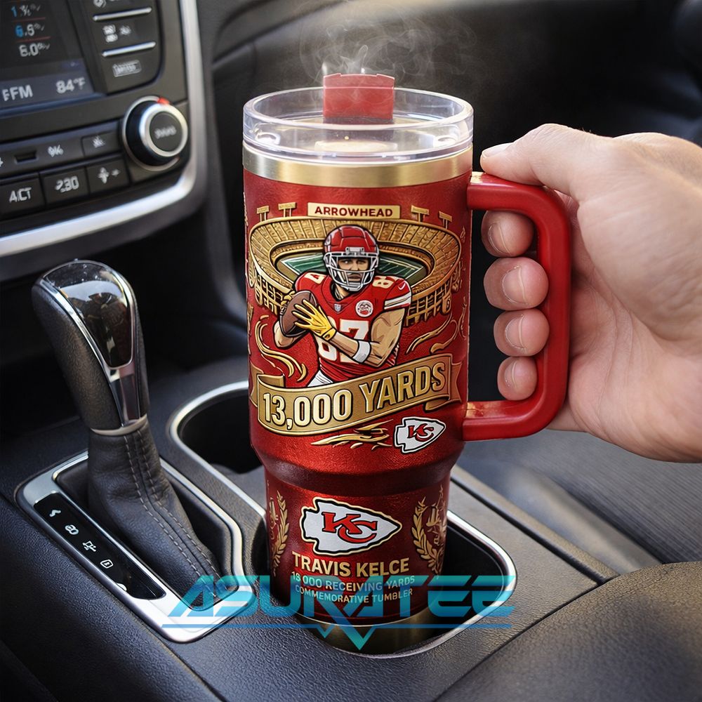 Kansas City Chiefs Travis Kelce 13K Yards YETI Tumbler