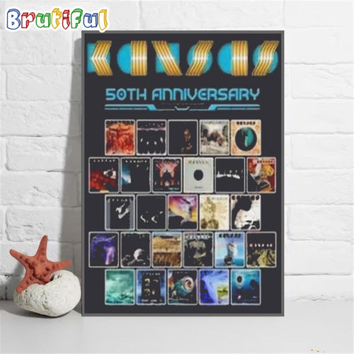 Kansas Music Band 50th Anniversary Tour 2024 Wall Art Poster Canvas