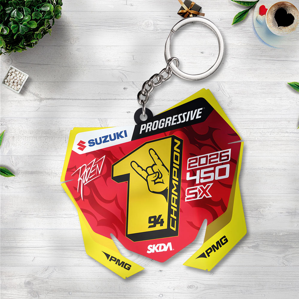 Ken Roczen 450SX Champion 2026 Custom Shape 2-sided Keychain – TANTN22839