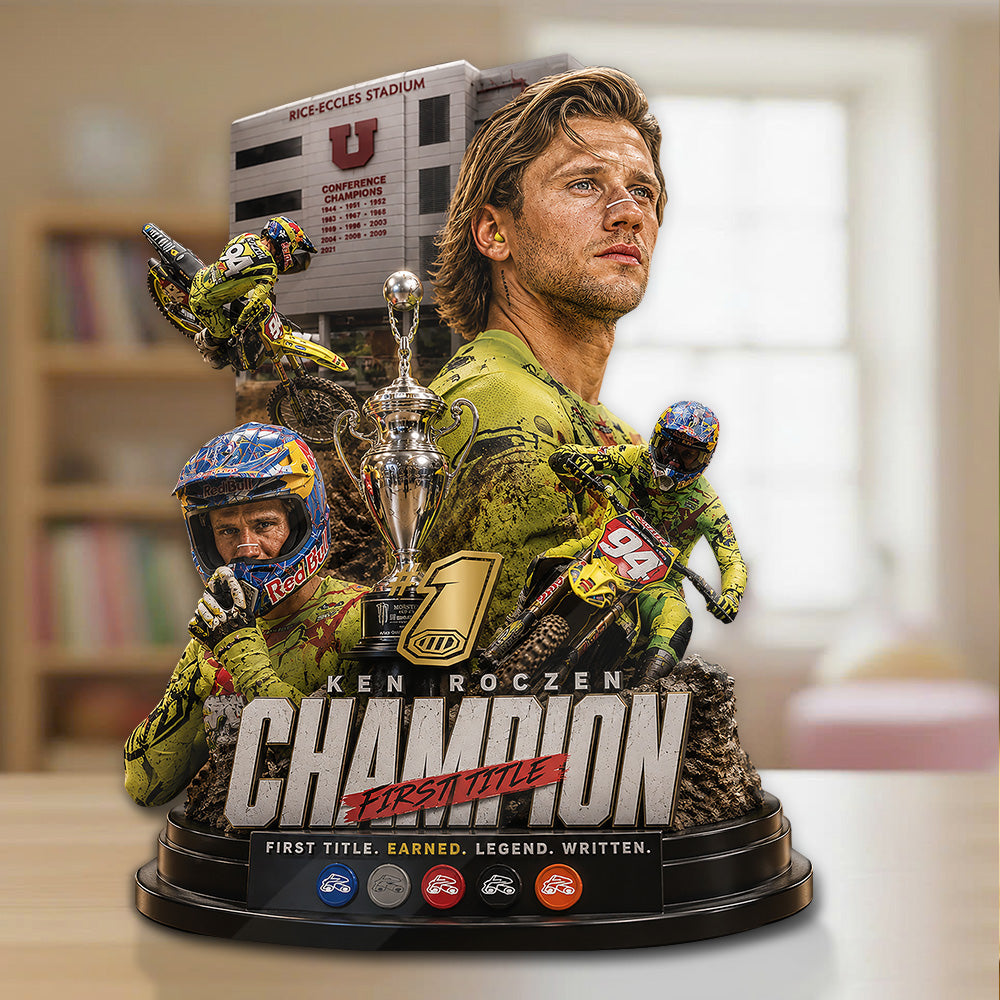 Ken Roczen 450SX 2026 Champion Custom Shape Acrylic Plaque – GNE6417