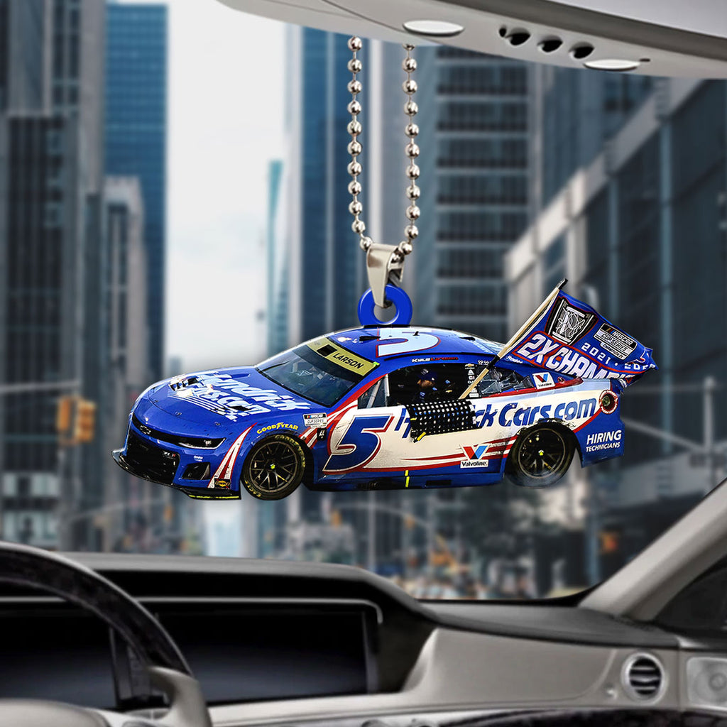 Kyle Larson 2025 NASCAR Cup Series Champion Custom shape 2-sided Acrylic Car Ornament – HOATT14462