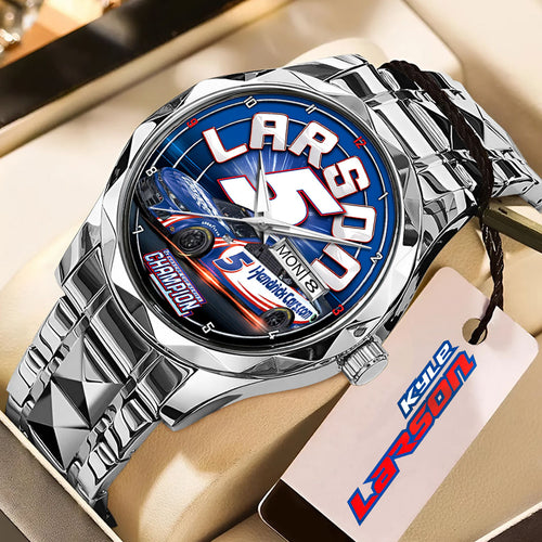 Kyle Larson 2025 NASCAR Cup Series Champion Alloy Luxury Quartz Watch – HOATT14522