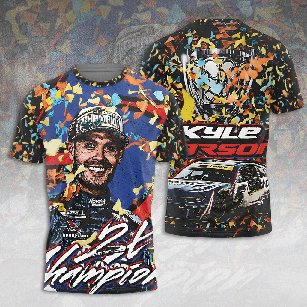 Kyle Larson 2025 NASCAR Cup Series Champion 3D Apparel – TANTN18426