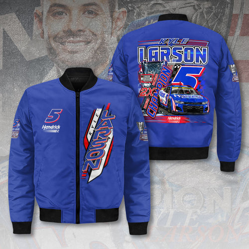 Kyle Larson 2025 NASCAR Cup Series Champion 3D Bomber Jacket – HOATT14399