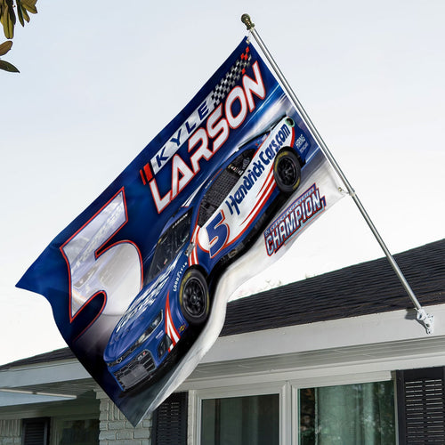 Kyle Larson 2025 NASCAR Cup Series Champion 3D Double-side House Flag – HOATT14445