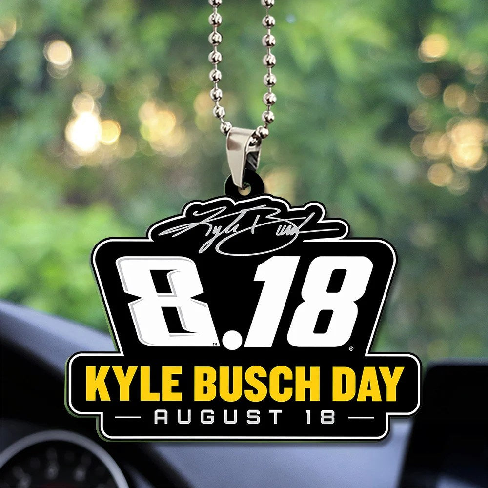 Kyle Busch Custom shape 2-sided Acrylic Car Ornament – GNE8217