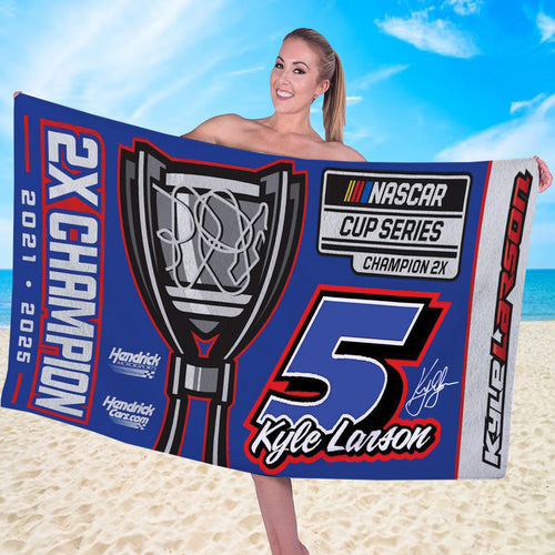 Kyle Larson Rectangle Beach Towel – GNENEW746