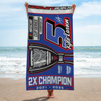 Kyle Larson Rectangle Beach Towel – GNENEW746