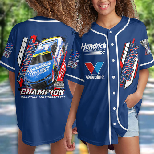 Kyle Larson 2025 NASCAR Cup Series Champion Baseball Jersey – HOATT14350