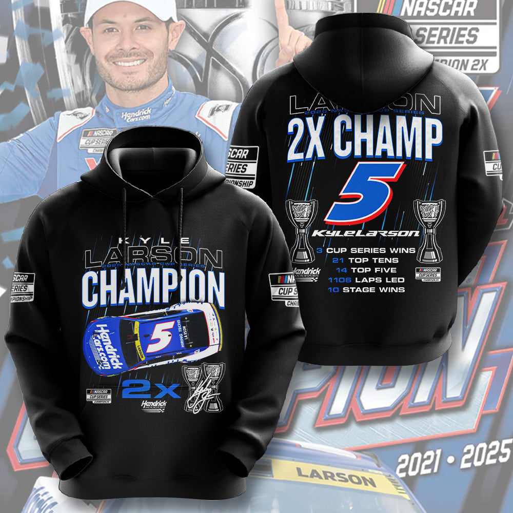 Kyle Larson 2025 NASCAR Cup Series Champion 3D Apparel – HOATT14314