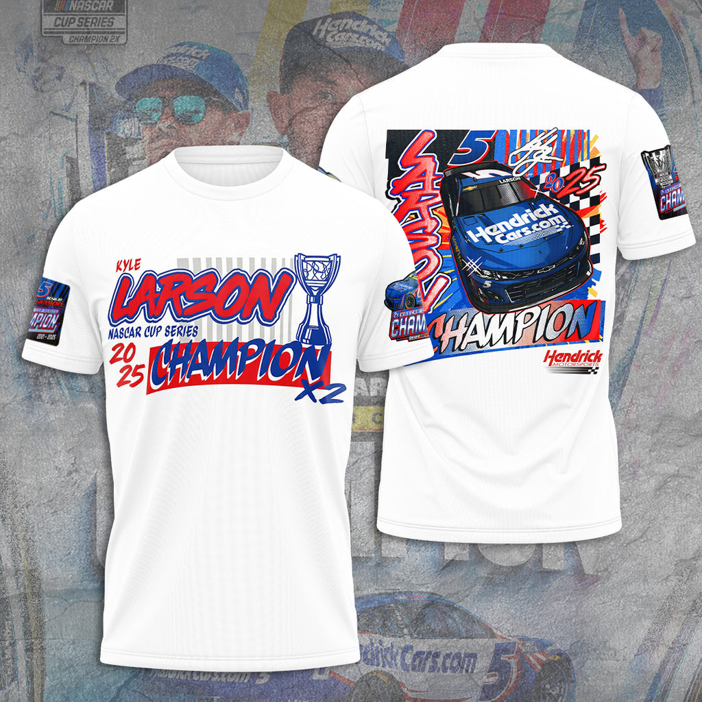 Kyle Larson 2025 NASCAR Cup Series Champion 3D Apparel – TANTN18102