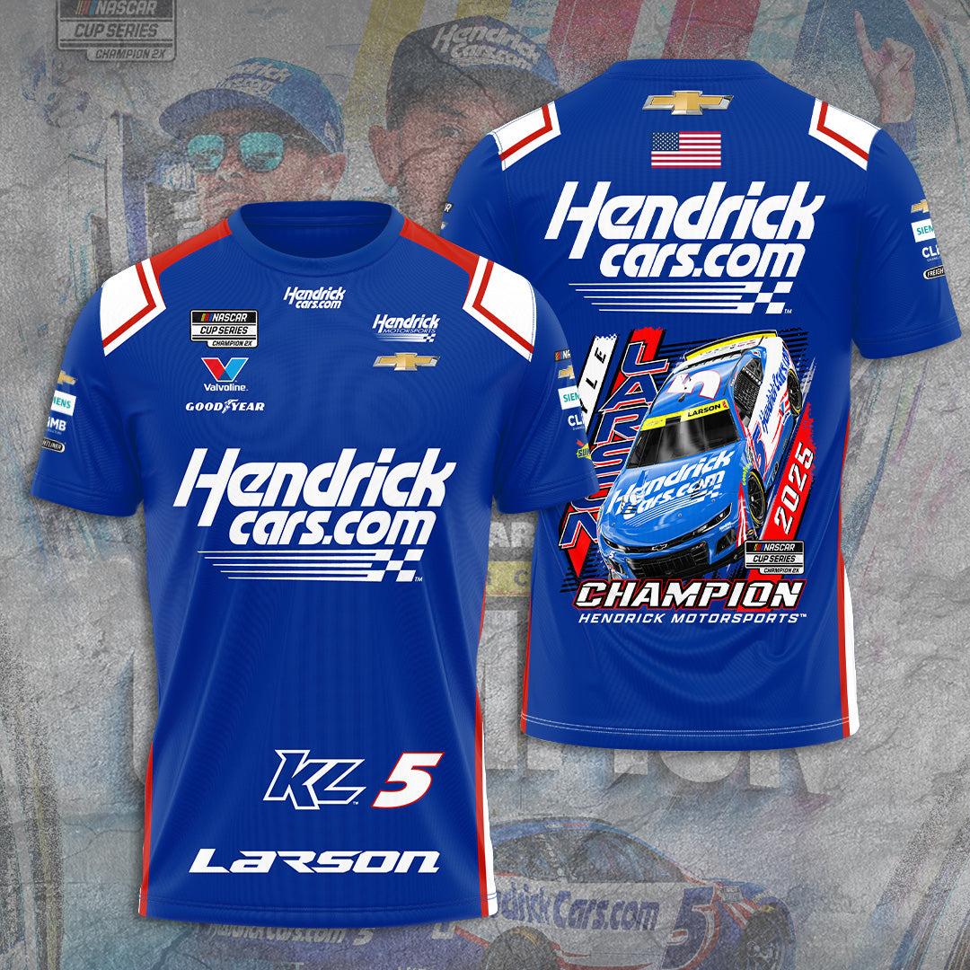 Kyle Larson 2025 NASCAR Cup Series Champion 3D Apparel – TANTN18364